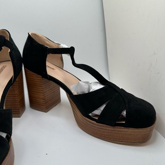 CUSHIONAIRE Women's Mary Jane Platform Heels +Memory Foam 11 BLACK - Picture 6 of 7